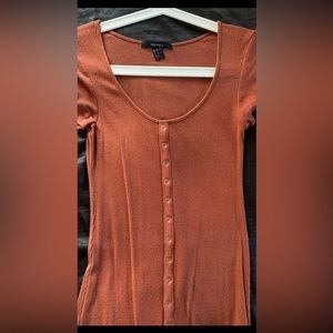 Rust bodycon dress